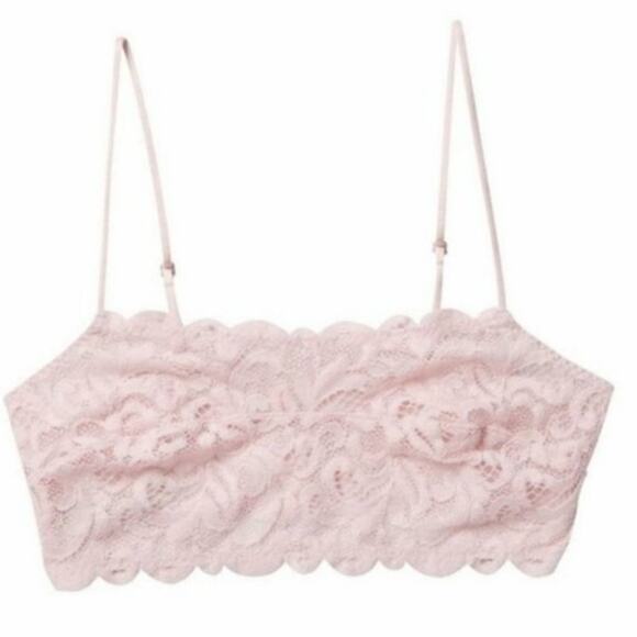 Free People Lace Reese Bralette In Powder Pink NWT Brand New - Picture 3 of 3